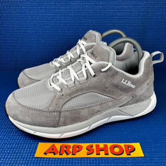 🔴  L.L BEAN COMFORT FITNESS WALKER Women Size 8 Grey White Walking Shoes 505864 - Picture 1 of 8